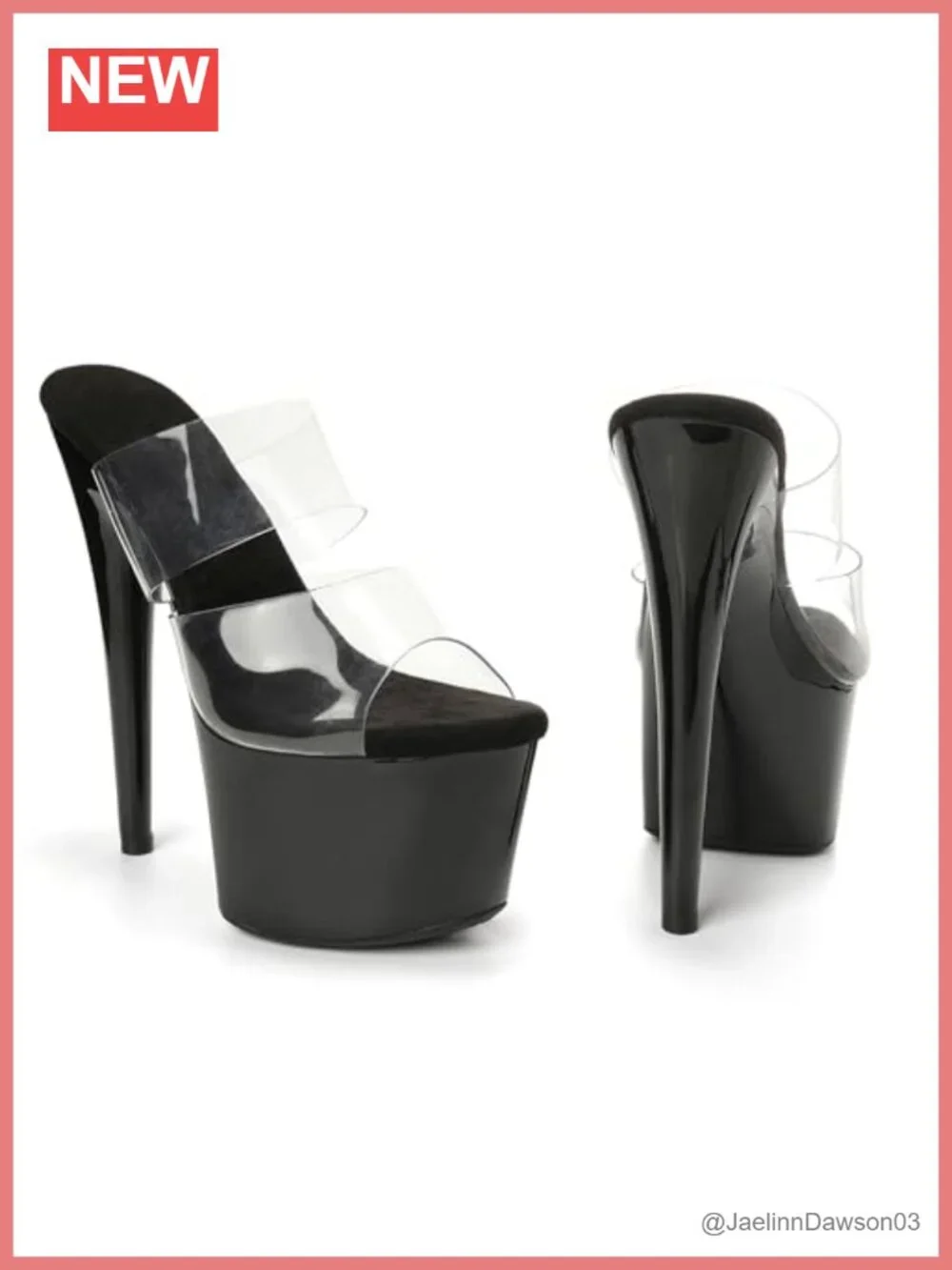 Women's 7in Platform High Heel Sandals Stiletto Pole Dance Shoes 17cm
